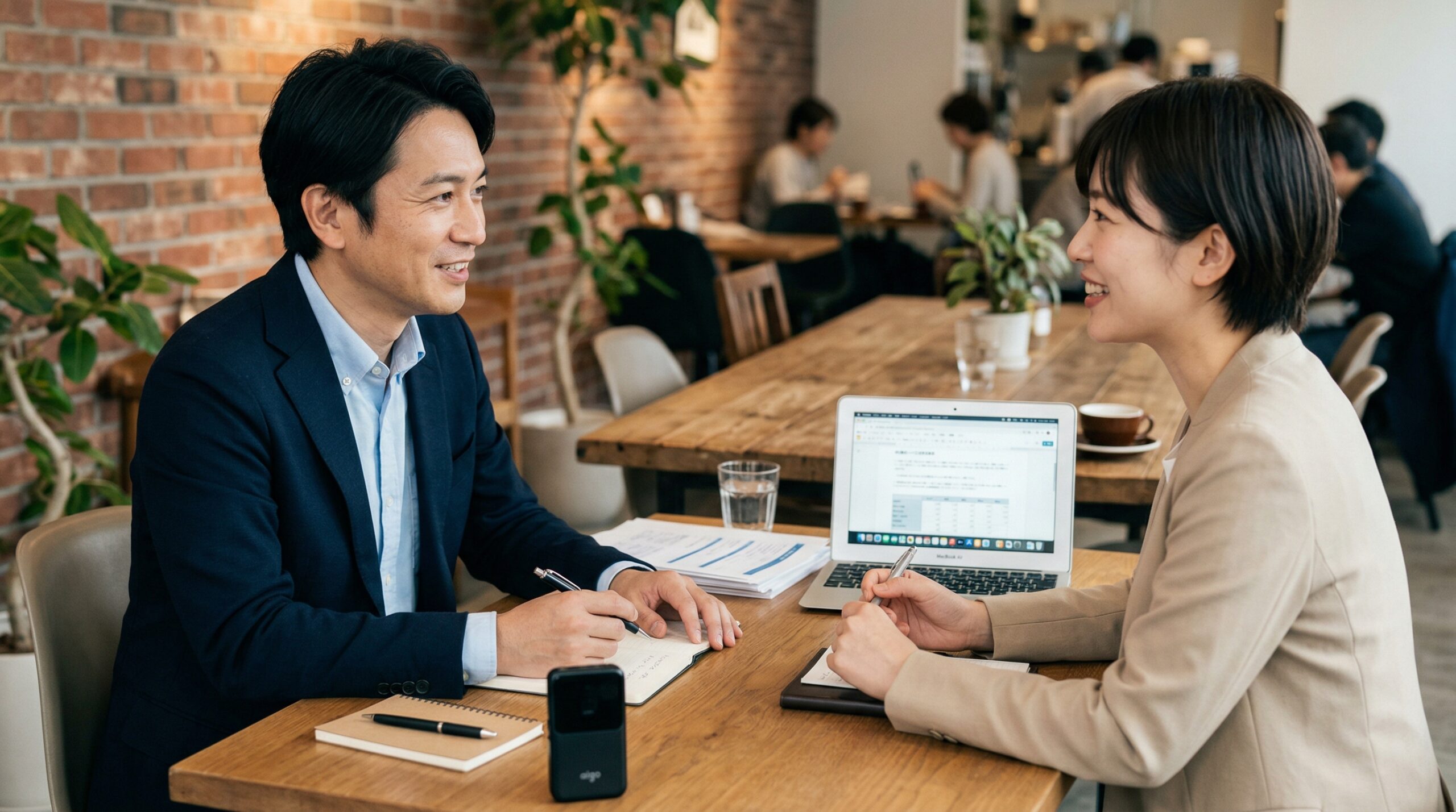 会議メモをAI文字起こしでラクにしているイメージ